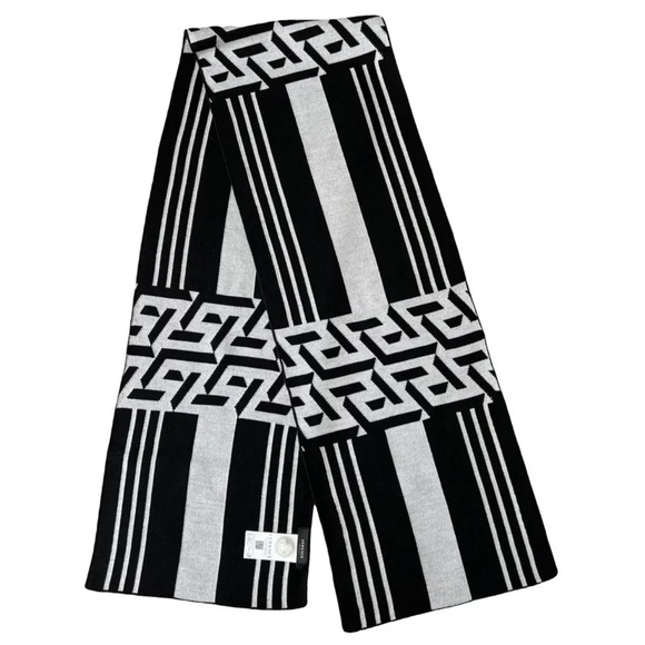 Versace La Greca Greek Key Long Scarf - Picture 6 of 6